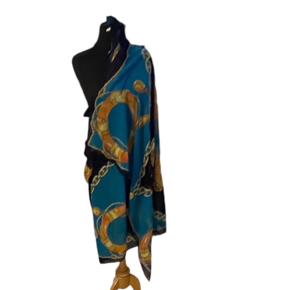 Donna Piu‎ Vintage Rectangular Colorful  Scarf - Picture 6 of 15